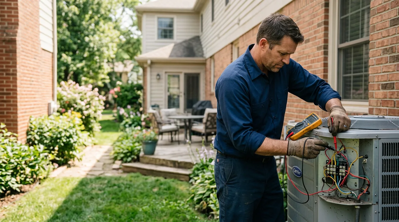 HVAC technician working near Rochester, MI